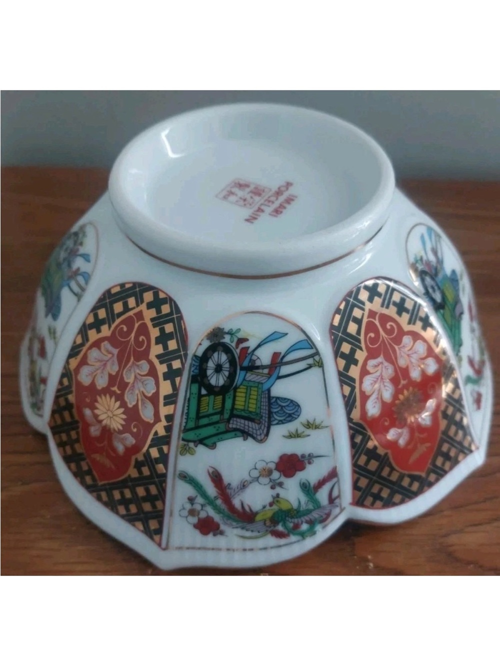 Antique 7" Japanese Arita Imari Porcelain Bowl Fuki Choshun - Picture 13 of 13